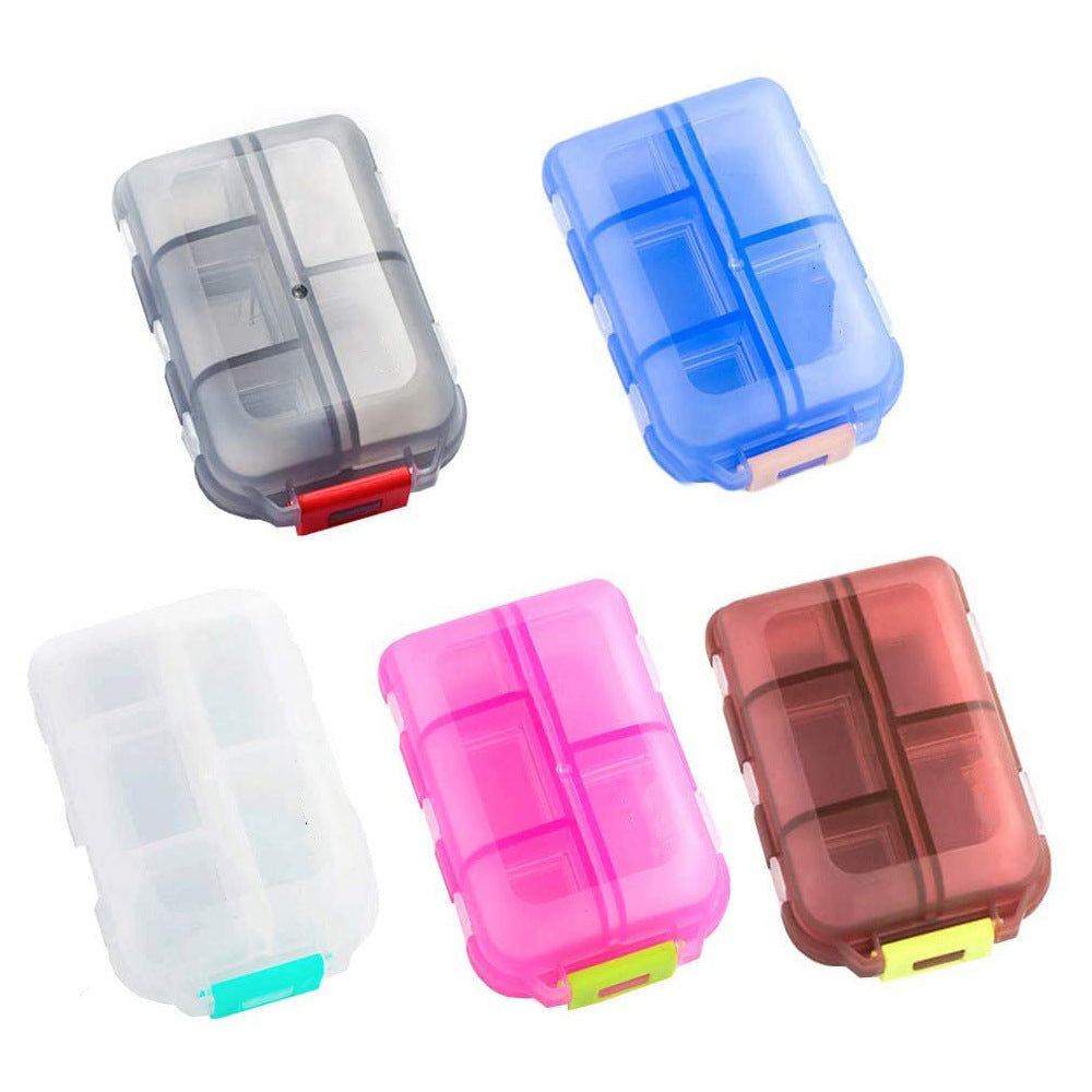 Travel Pill Organizer 10 Grid  Moisture Proof Pills Box