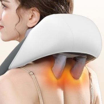 New Neck Massager Shoulder With Heat For Pain Relief Deep Tissue Health dealsniper-net Light Brown USB