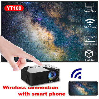 YT100 Home Mini Portable Projector USB Power Supply Gadgets dealsniper-net