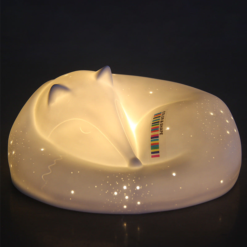 Cute Fox Bedroom Table Lamp Creative Atmosphere Decoration Home Decor Gym From House