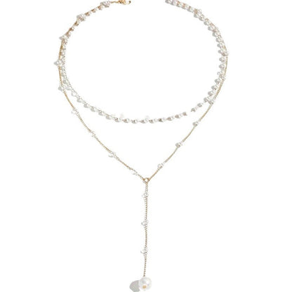 Pearl Double Layer Twin Pearl Necklace Jewelry Gym From House Gold
