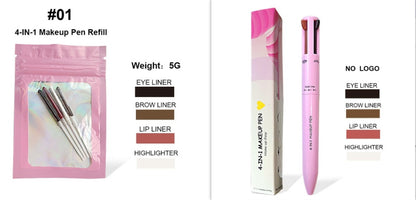 Four-in-one Cosmetic Brush Four-color Highlight Beauty Gym From House 400 Mg Set