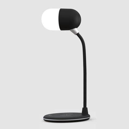 3 IN 1 Desk Lamp With Qi Wireless Charger Bluetooth Speaker House BlenderJuice.com CJ Black USB 1pcs