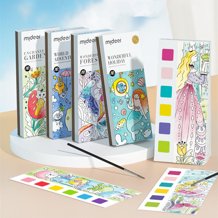 Pocket Watercolor Painting Book Children's Gouache Graffiti