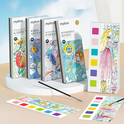 Pocket Watercolor Painting Book Children's Gouache Graffiti