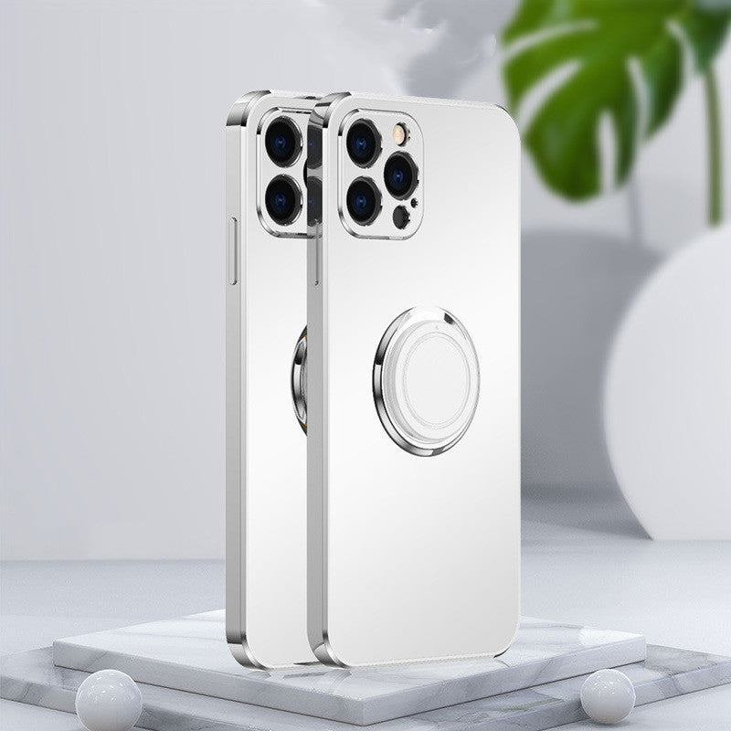 New Simple Frosted Electroplating Ring Phone Case Electronics Gym From House