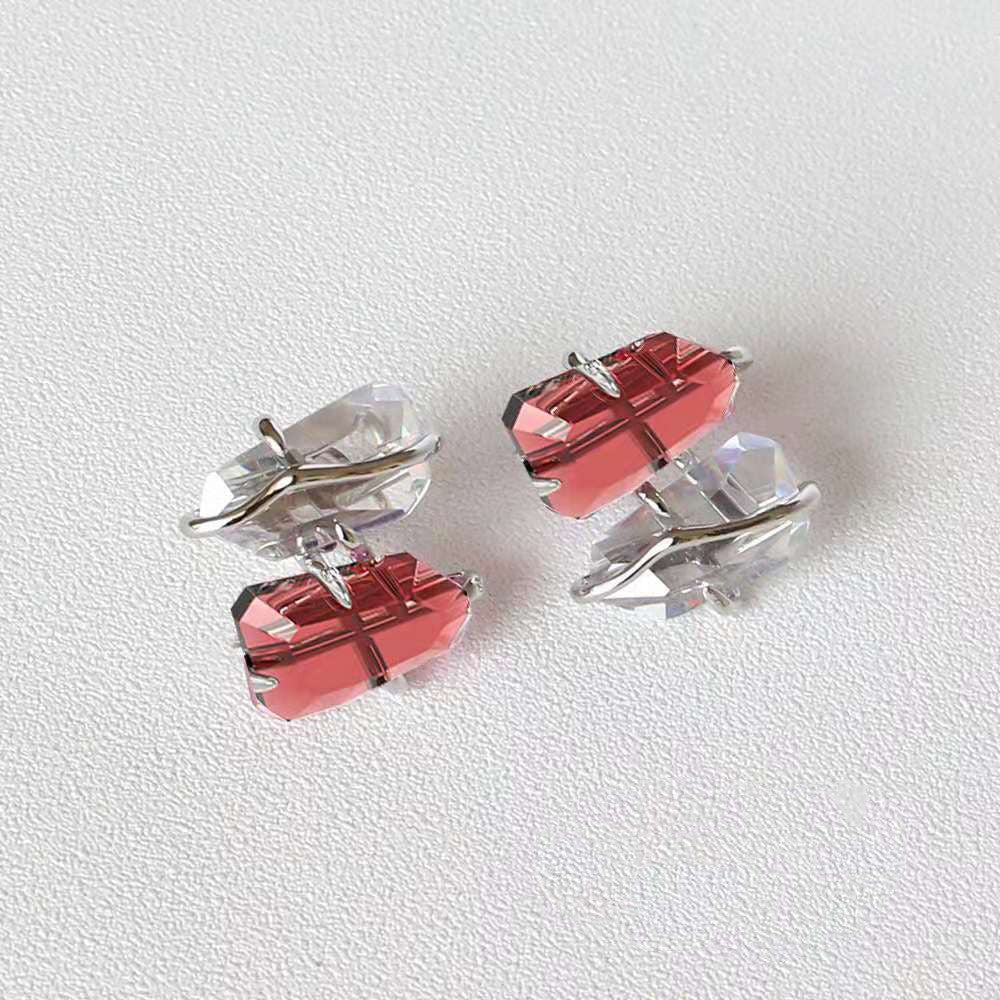 Women's Peach Blossom Spar Earrings Jewelry dealsniper-net Red