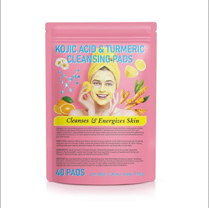 Turmeric Cleansing Pad Compressed Turmeric Kojic Acid Beauty dealsniper-net Yellow 40PC