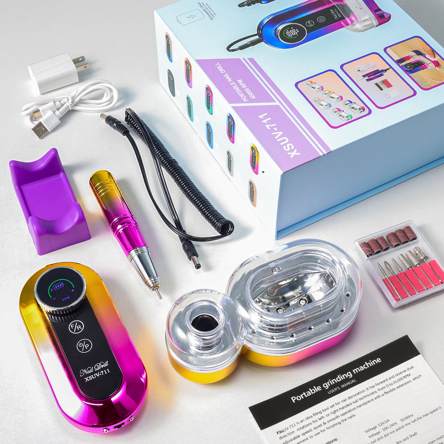 45000RPM Professional Nail Drill Kit Nail Polishing Machine Beauty dealsniper-net