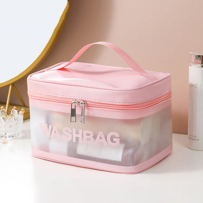 Simple Portable And Waterproof Travel Wash Bag Travel dealsniper-net Pink Simplicity