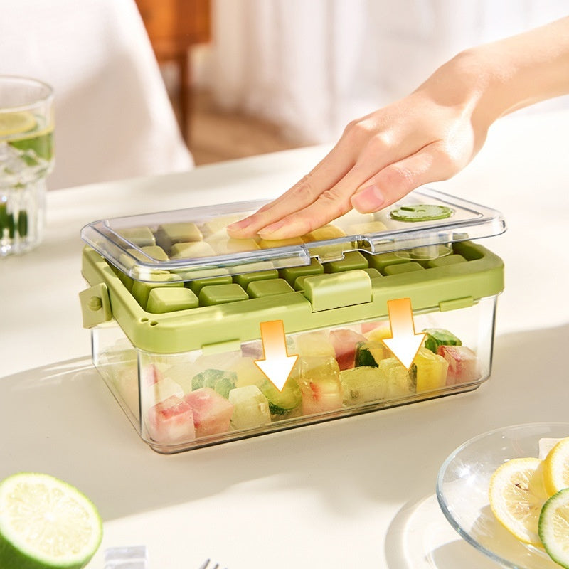 Food Grade Ice Maker Double-layer Push-type Silicone Ice Tray Kitchen dealsniper-net