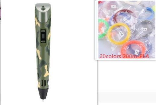 3D print pen 3D pen two generation graffiti 3D stereoscopic Kids dealsniper-net Camouflage set USB