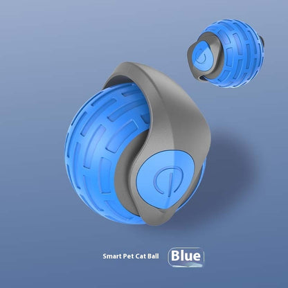 New Interactive Cat Toys Ball Auto Electric Rolling Ball Toys Pets Gym From House Sapphire Blue