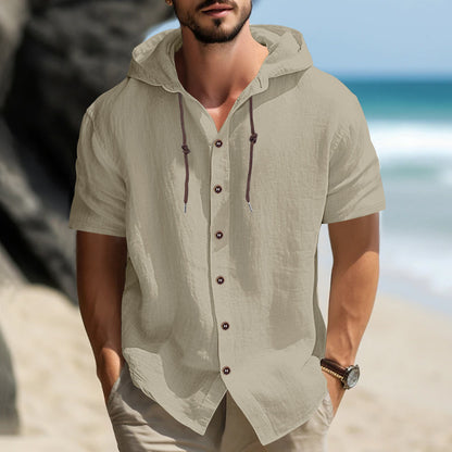 Cross-border Men's Sports Casual Comfortable Short-sleeved Men Gym From House Khaki L