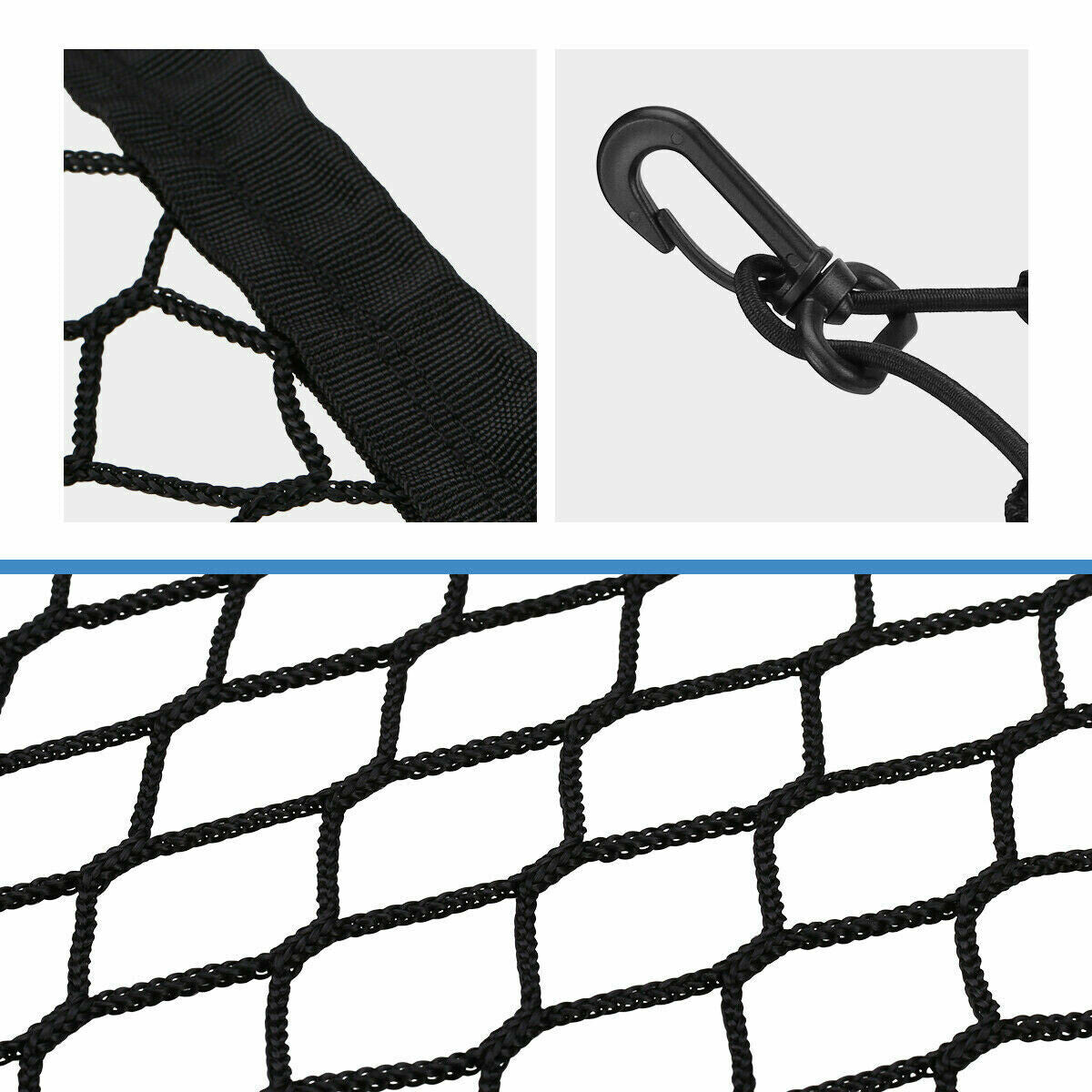 Trunk CARGO NET Car Nylon Elastic Mesh Organizer Truck SUV Universal 4 Hook Rear Vehicle dealsniper-net