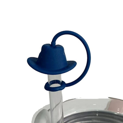 Simple Home Solid Color Silicone Straw Cap Kitchen dealsniper-net Dark Blue Hat