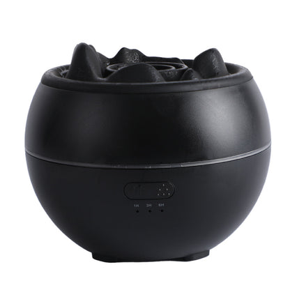 Flame Aroma Diffuser Household Desk Aromatherapy Humidifier House dealsniper-net Black Crack Style USB