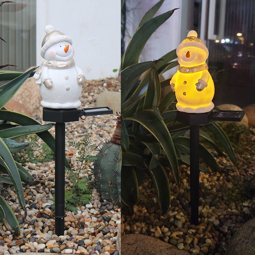 Outdoor LED Solar Snowman Light Landscape Lamp Decorations