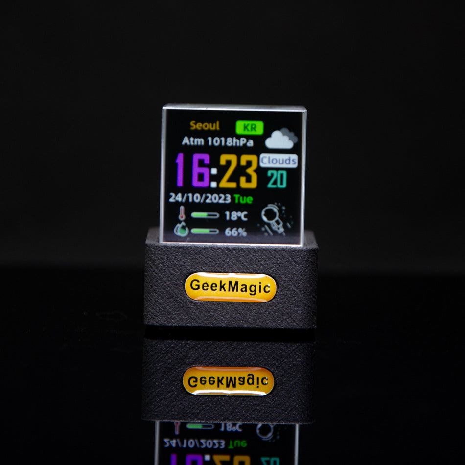 Trendy Mini Transparent WiFi Weather Clock Decoration Display Home Decor DealSniper.net