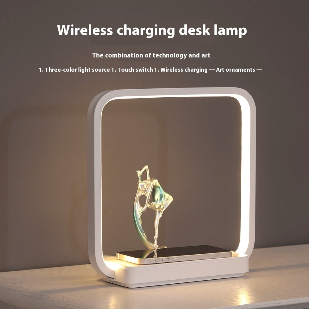 Atmosphere Table Lamp Mobile Phone Wireless Charger Home Decor dealsniper-net