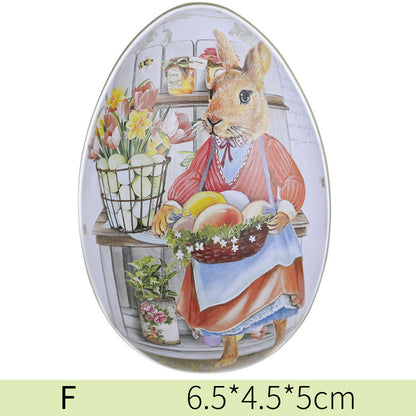 New Easter Decorative Tinplate Egg Creative Tin Box Kids Gym From House F Small