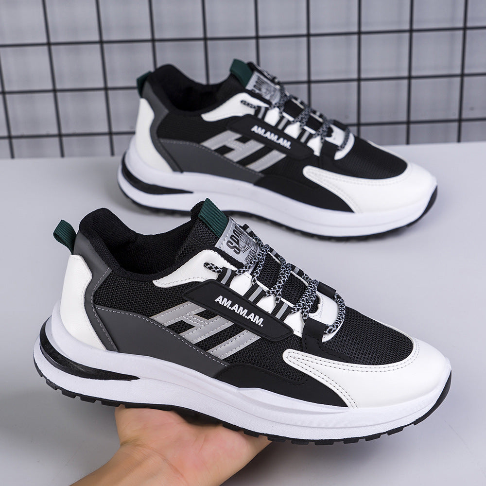 Men Sneakers White Sports Shoes Running Walking Men dealsniper-net Black Size39