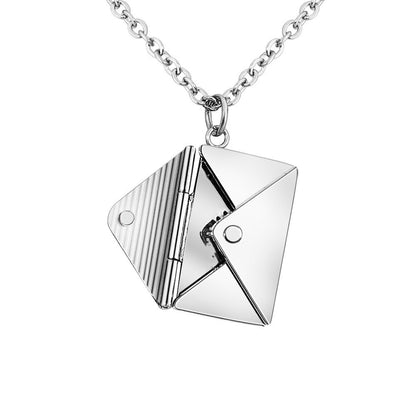 Fashion Jewelry Envelop Necklace Women Lover Letter Jewelry dealsniper-net Silver