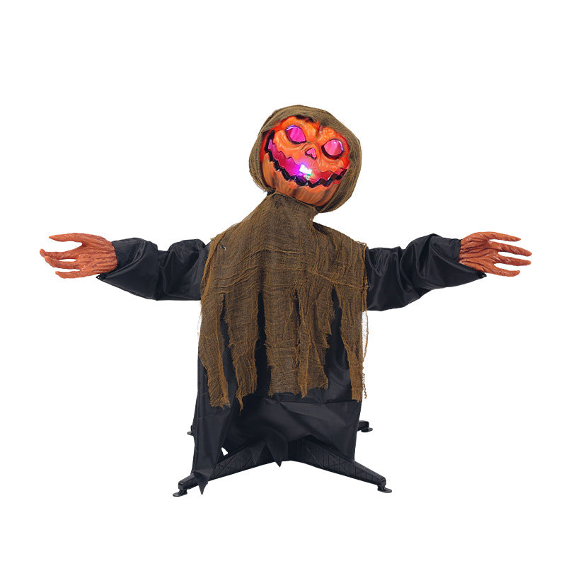 Cross-border Halloween New Products Standing Swing Pumpkin Holidays Gym From House Z301 Swinging pumpkin