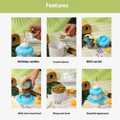 Multifunctional Cake Shape Cat Toy Creative Pet Feeding Bowl Pets dealsniper-net