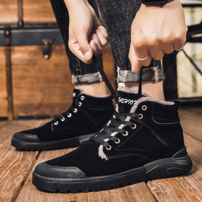 Ankle Boots Men Winter Warm Plush Shoes Men DealSniper.net