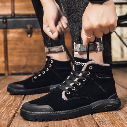 Ankle Boots Men Winter Warm Plush Shoes Men DealSniper.net