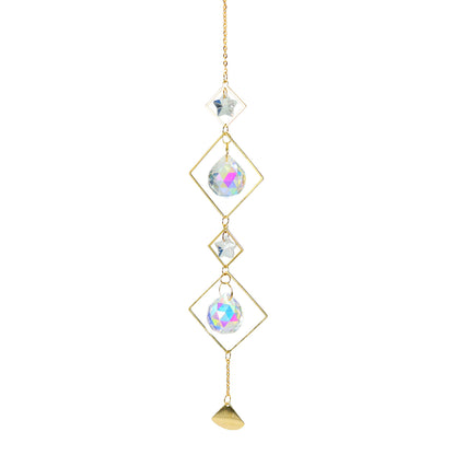 Crystal Sun Catcher Moon Star Wind Chime Pendant Deals DealSniper.net 22Style