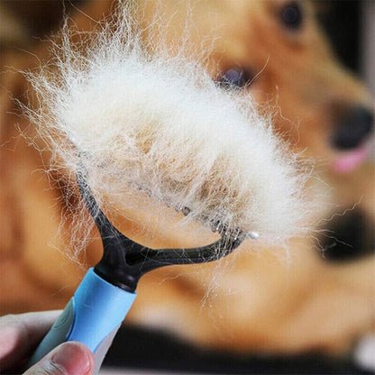 Grooming Brush For Pet Dog Cat Deshedding Tool Rake Comb Fur Remover Pets dealsniper-net