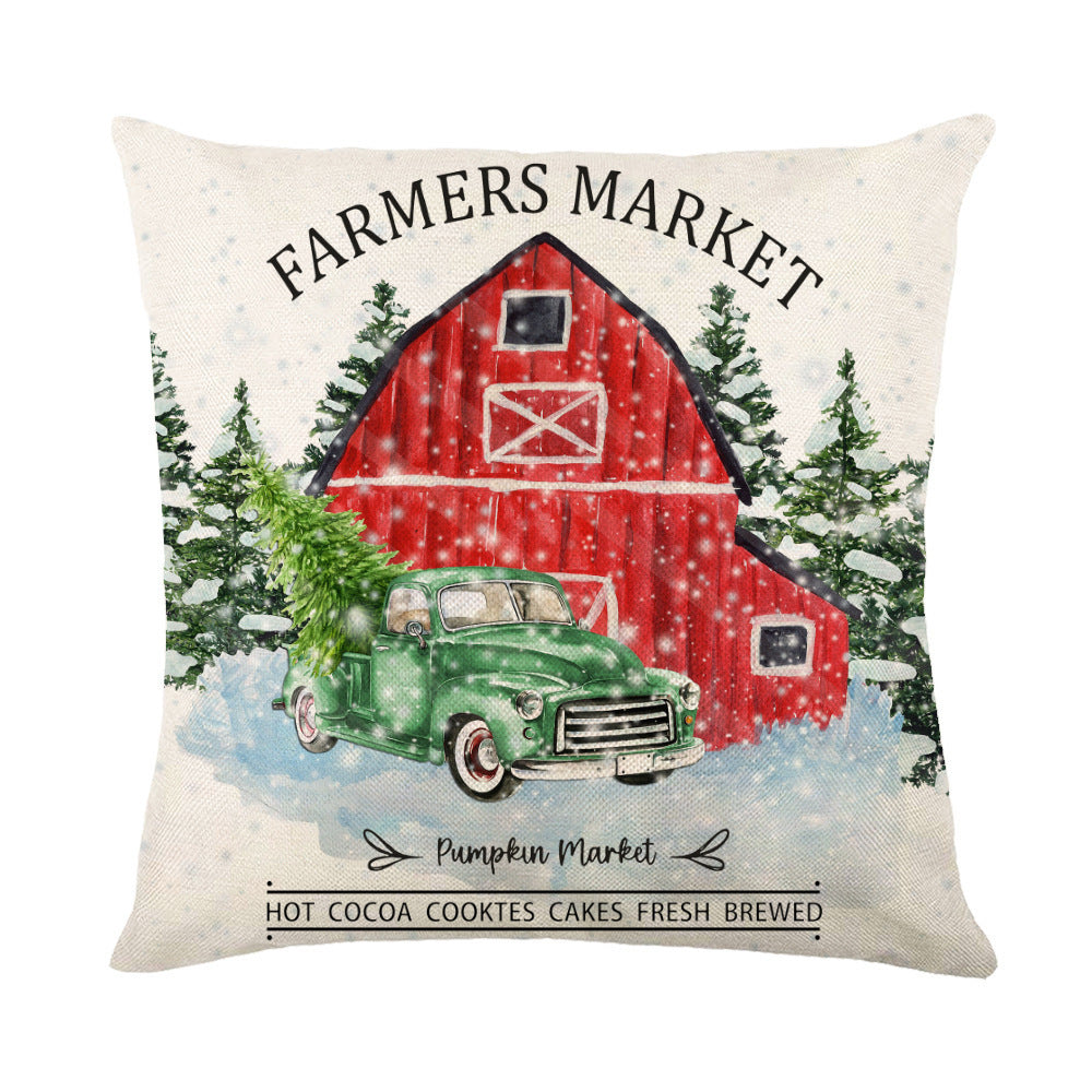 Christmas Decorations Pillow Covers Sofa Square Throw Pillow Holidays DealSniper.net QJ0721 16 45 X45cm Without Pillow