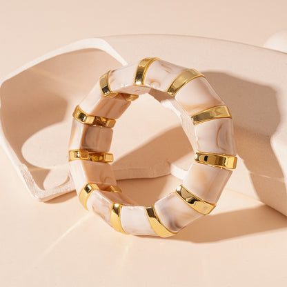 Ins Fashion Acrylic Bracelet Temperament Geometric Jewelry Jewelry DealSniper.net Beige Blooming