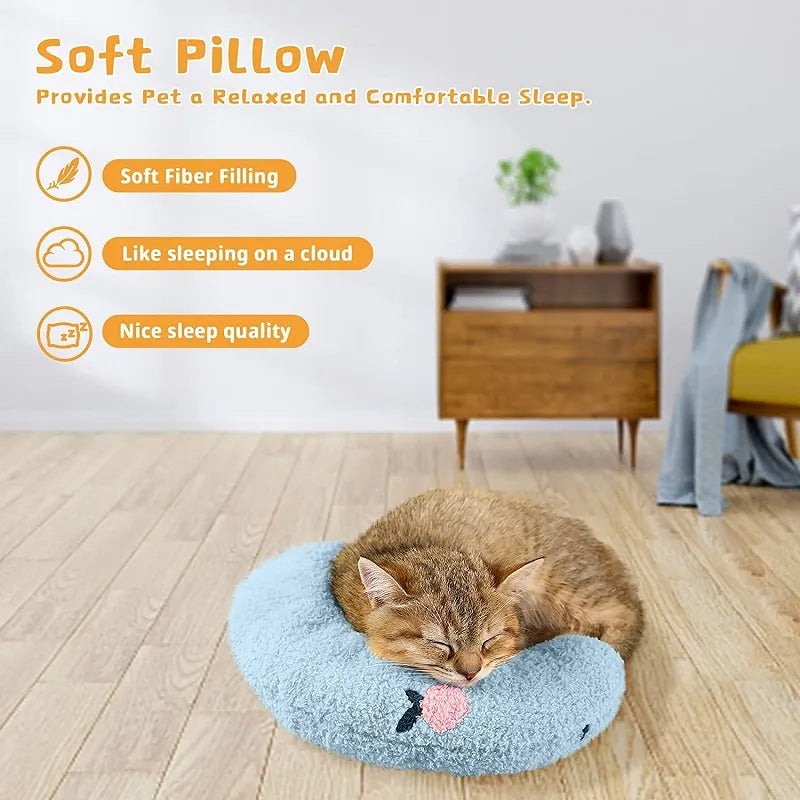 Little Pillow For Cats Fashion Neck Protector Deep Sleep Puppy U-Shaped Pillow Pets Pillow Kitten Headrest Dog Sleeping Pillow Pet Products Pets dealsniper-net