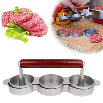 Mini Burger Press Slider Patty Wood Handle Hamburger Press Kitchen dealsniper-net