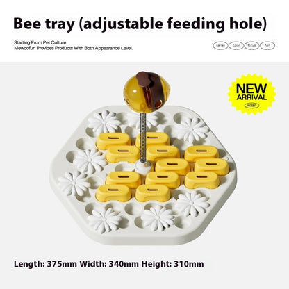 Dog Slow Food Leakage Food Feeder Pet Interactive Pets Gym From House Bee Plate