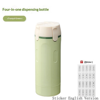 4 In 1 Travel Dispenser Portable Travel Bottles Leak Proof Leakproof Travel Outdoor Gym From House Green Sticker English Version
