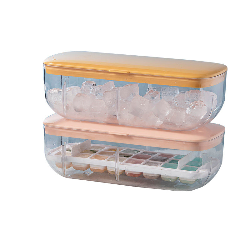 Ice Cube Tray With Storage Box Quick Demould Ice Cube Moulds Deals DealSniper.net