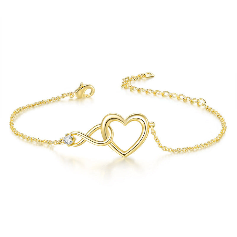 Heart-shape Bracelet Love Bracelet Gift For Girlfriend Valentine's Day Jewelry dealsniper-net Gold