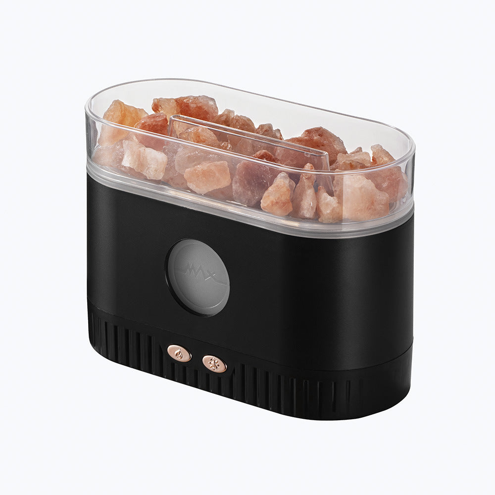 Humidifier Flame Salt Stone Aromatherapy Machine House DealSniper.net Black