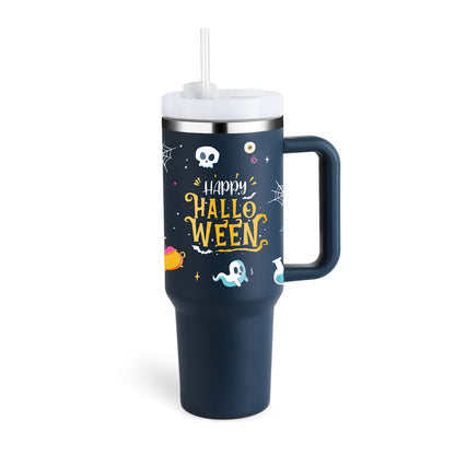 Valentines Day Gift Thermal Mug 40oz Straw Coffee Insulation Cup Holidays dealsniper-net Halloween dark Blue B 1200ML