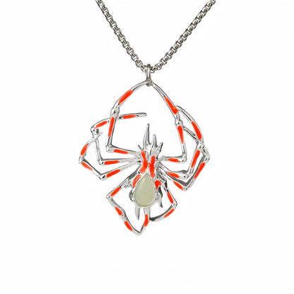 Halloween Creative Stereo Luminous Spider Necklace Jewerly Jewelry dealsniper-net