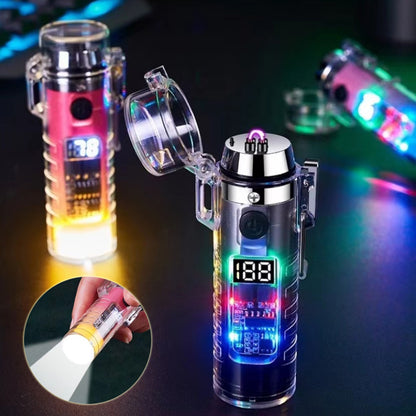 Transparent Shell Dual Arc USB Charging Lighter Outdoor Outdoor dealsniper-net