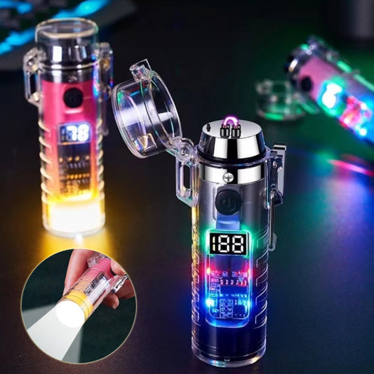 Transparent Shell Dual Arc USB Charging Lighter Outdoor