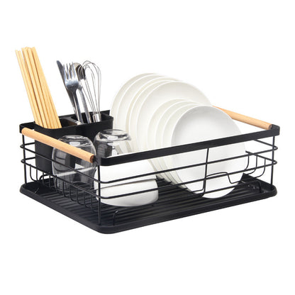 Multifunctional Kitchen Rack For Storage Dish Rack Kitchen DealSniper.net Single layer drain tray