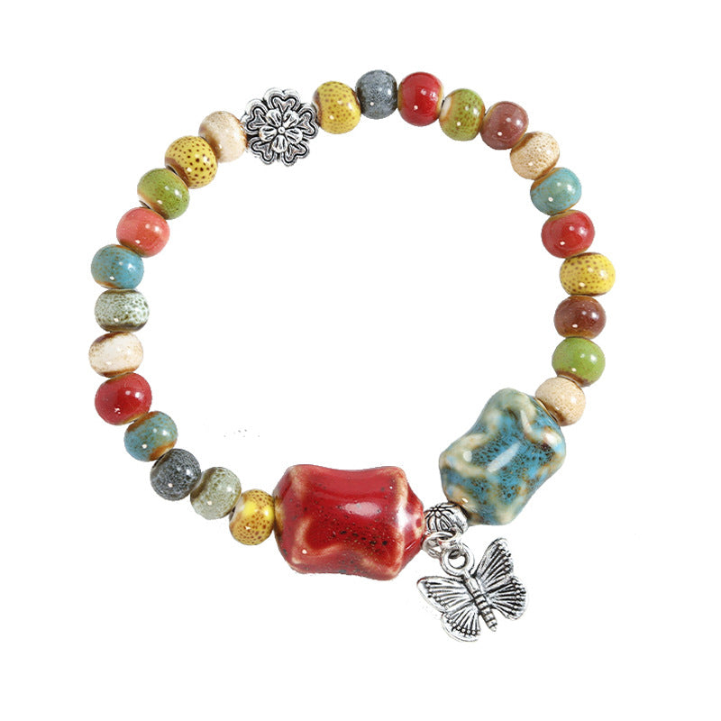 Cross-Border Retro Scenery Dezhou Ceramic Bracelet Jewelry Gym From House