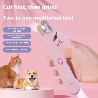 2 In 1 Pet Nail Clippers With Led Light Dog Cat Special Blood Line Pets Gym From House