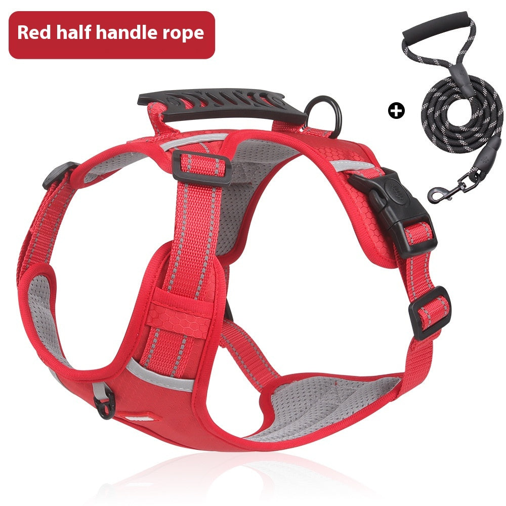 New Pet Chest Reflective Commuter Strap Pets Gym From House Red Plus Rope L